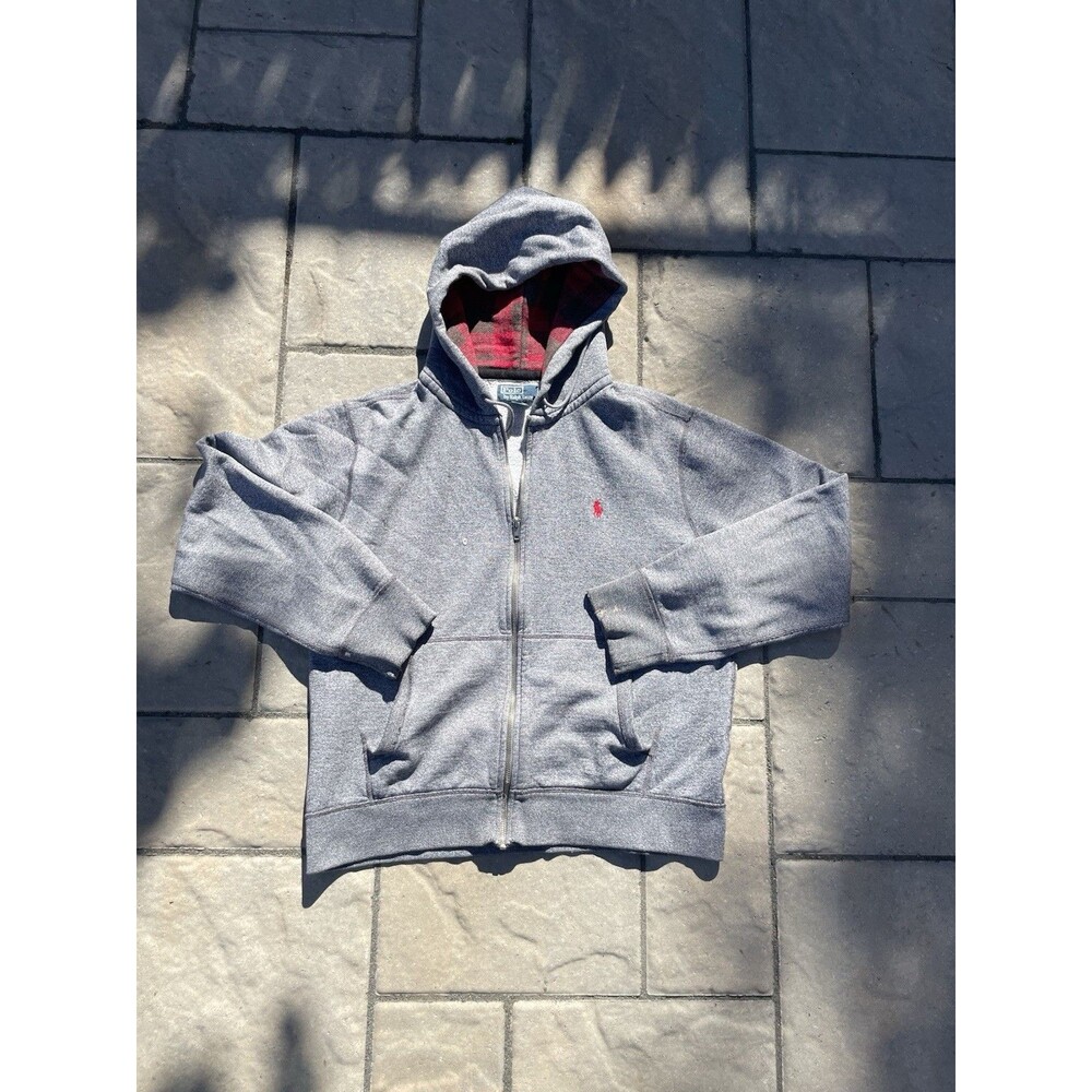 Polo Ralph Lauren Men's Full Zip Cropped Fleece Hoodie Size Medium
